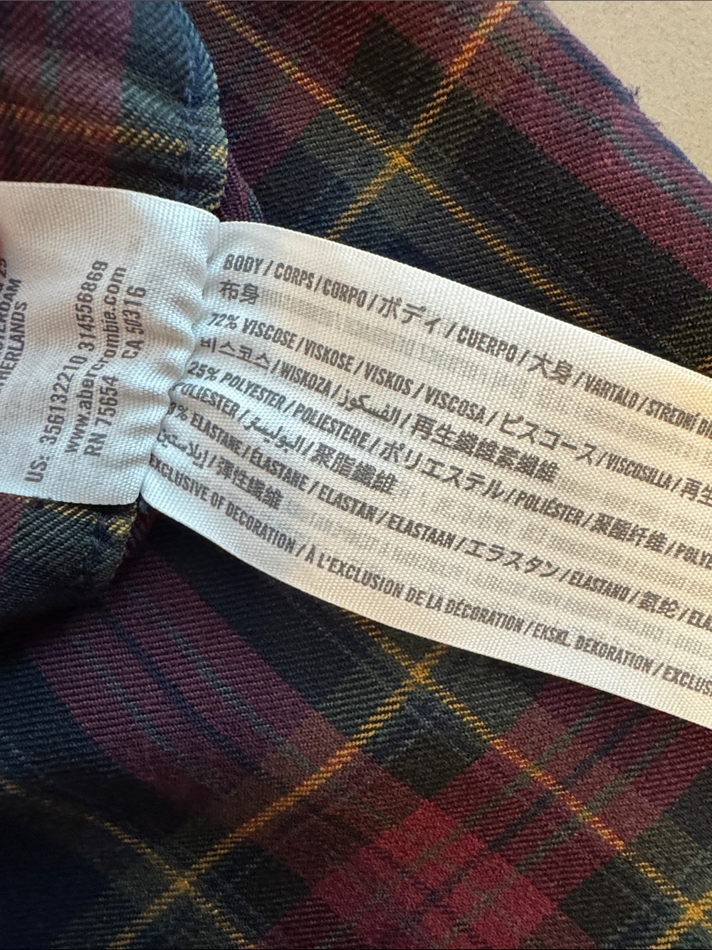 Hollister Ultra High Rise Two Tone Plaid Pants Size Small - Picture 9 of 12